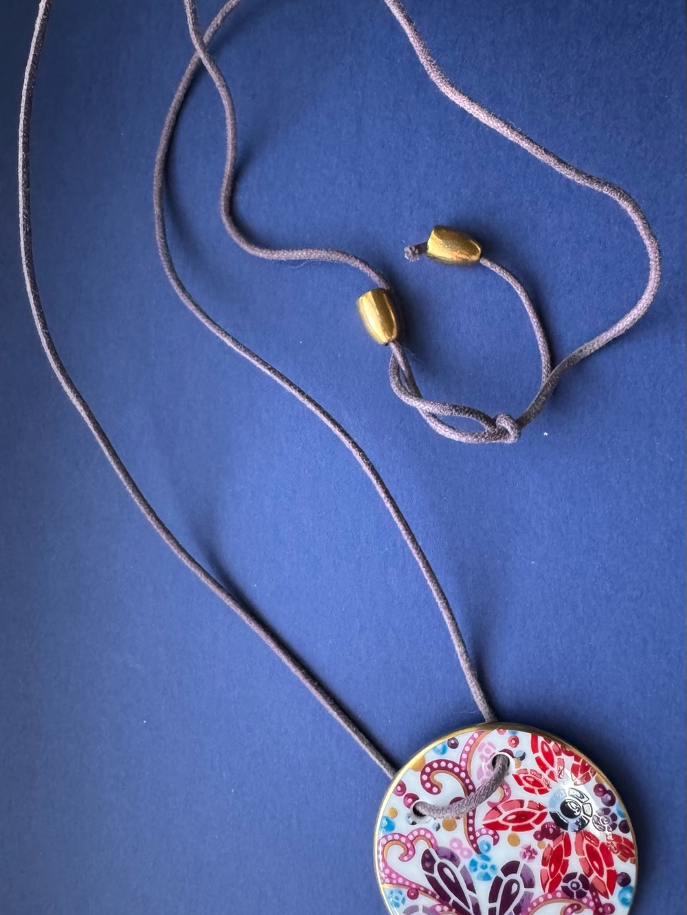 Bernardaud (Limoges, France) - Multicolor Porcelain Pendant Necklace